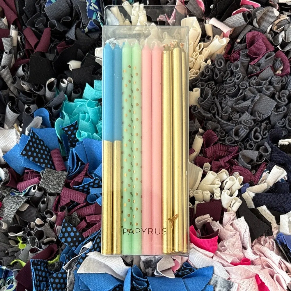 🆕Papyrus ‘Luxury’ Pastel And Gold Candle Set